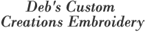 Debs Custom Creations Embroidery Logo